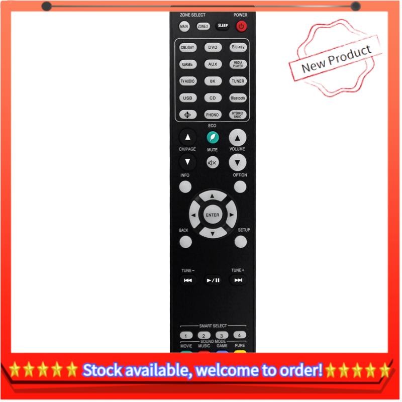 RC042SR รีโมทคอนโทรลสีดําสําหรับ 4K UHD Ultra HD AV ตัวรับสัญญาณระยะไกล SR6015 NR1711 SR5015 SR5015O