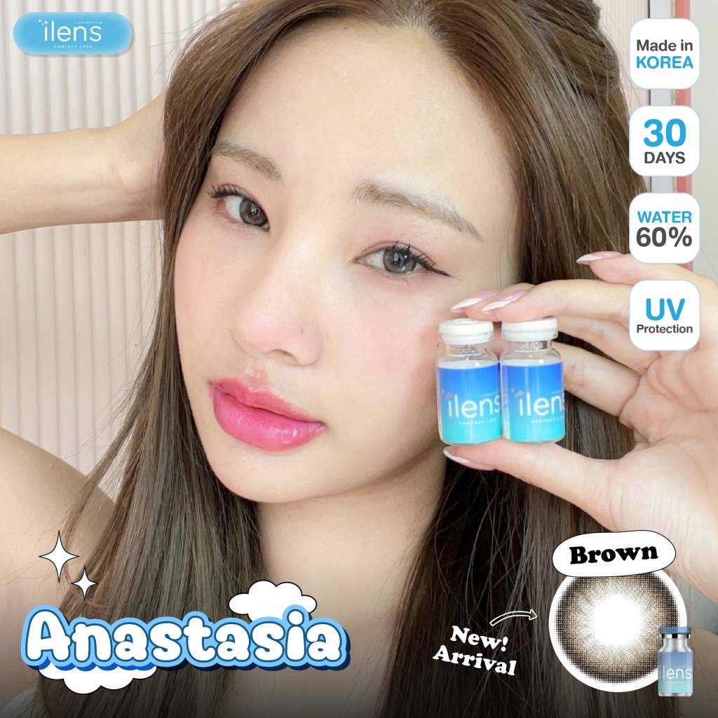 🔥คอนแทคเลนส์💗ขนาดกลาง💗Anastasia ( ilens ) สี : Brown/Gray - รูปที่ 6