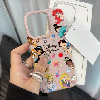 คสหนัง For iPhone 16 Pro Max เคสนิ่ม TPU สีลูกกวาด เจ้าหญิงสวย👉For iPhone 11 15 14 13 12 16 Pro X XS max XR 7 8 Plus เคส