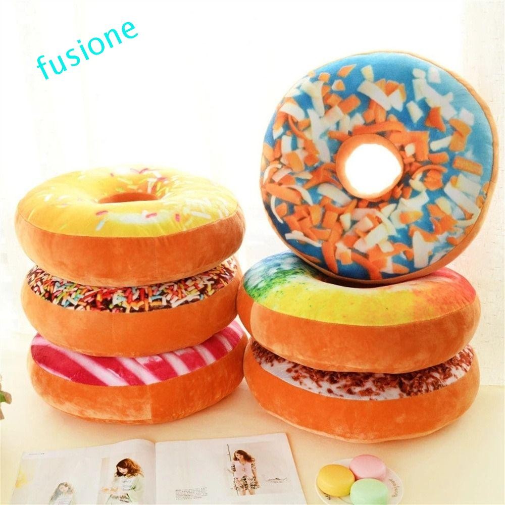 FUSIONEDGE Donut Plush ของเล่น 40 ซม.ของเล่นเด็ก Nap หมอนช็อกโกแลต Donut หมอนโซฟาเบาะ
