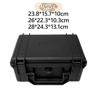 LOVIVER กล่องเครื่องมือแบบพกพาล็อคกล่องป้องกันถังเก็บเคสแข็ง…