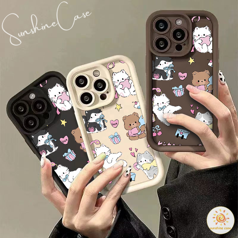 พร้อมส่ง เคสมือถือสำหรับOPPO รูปแมวสวยงามของขวัญ รูปที่ 2