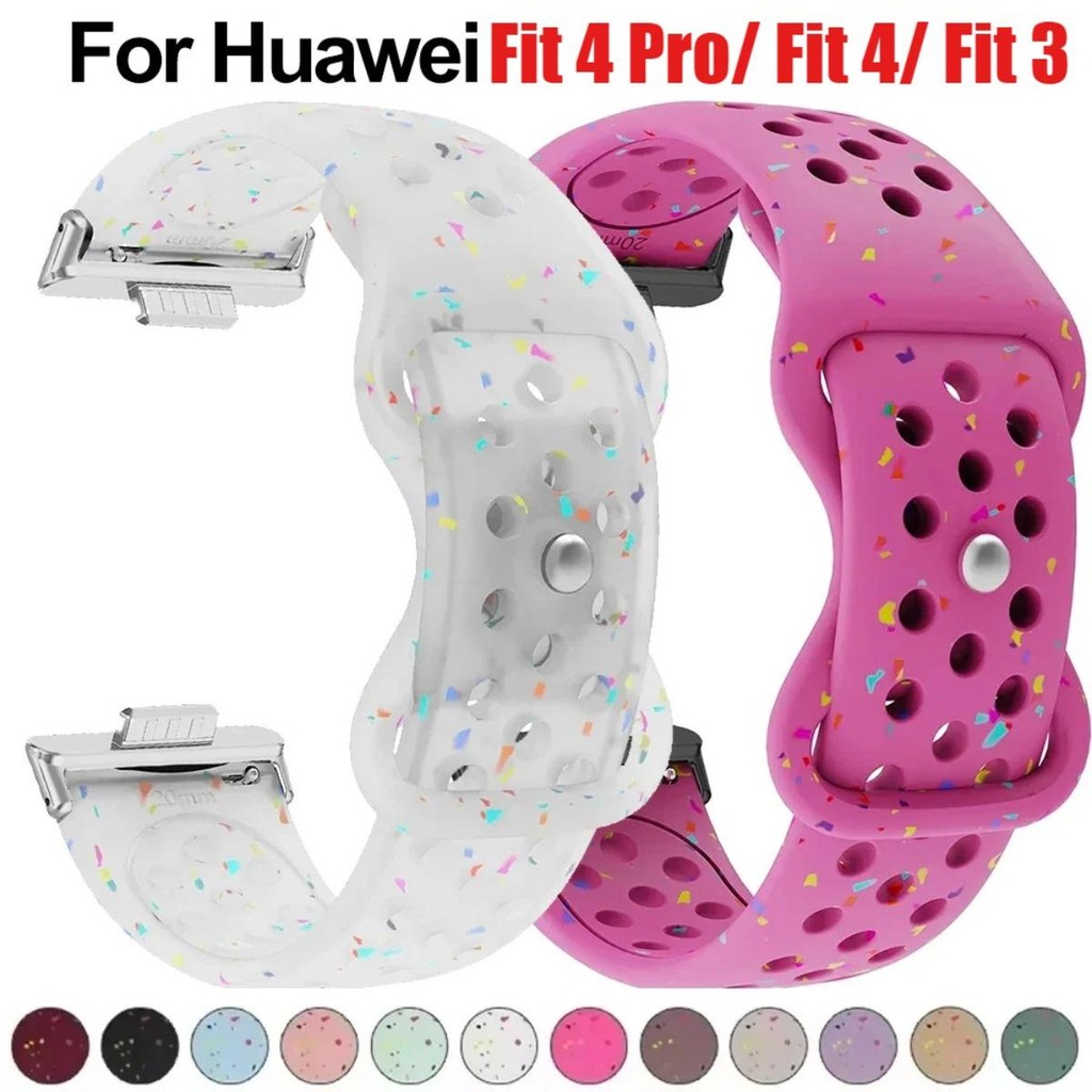 กีฬาซิลิโคนสําหรับ Huawei นาฬิกา Fit 4/Fit 4 Pro Watch Fit 5 Fit5 Pro Band SmartWatch สร้อยข้อมือนาฬิกา Correa สําหรับ Huawei นาฬิกา Fit3/4 สายคล้อง