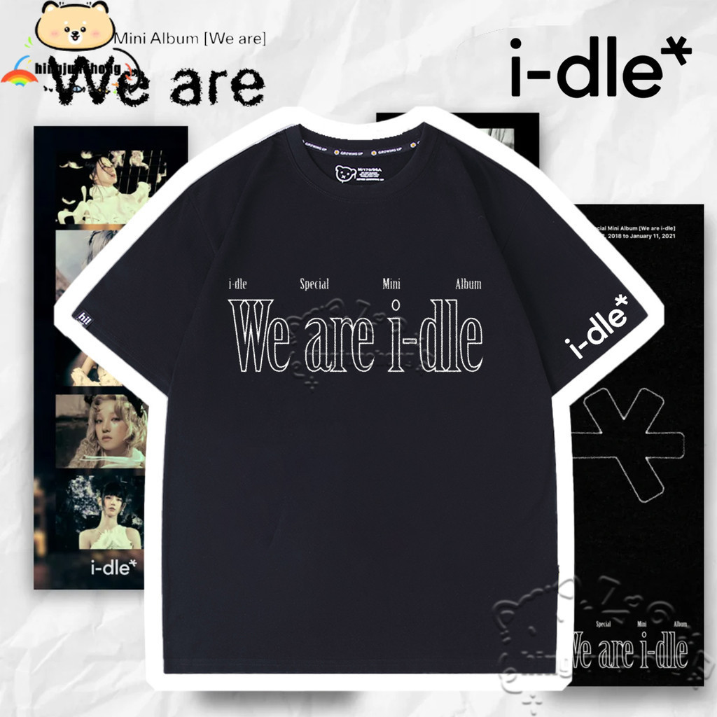 I-dle Tshirt I-DLE (G) I-DLE Logo Tshirt I-dle (เอเฟย์) 8th Mini Album [We Are] TShirt Unisex S-5XL 