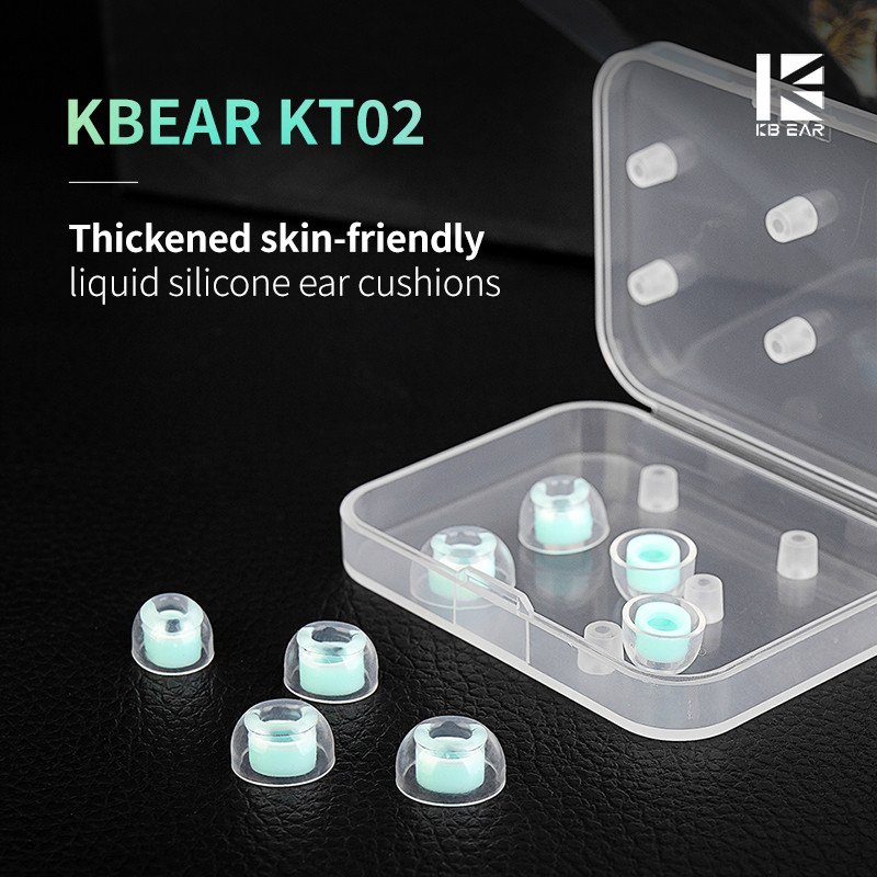 KBEAR KT02 4 คู่ซิลิโคนเหลว eartips ที่อุดหูนุ่มเหมาะสําหรับ In-ear IEM หูฟังสําหรับ I3 MK3