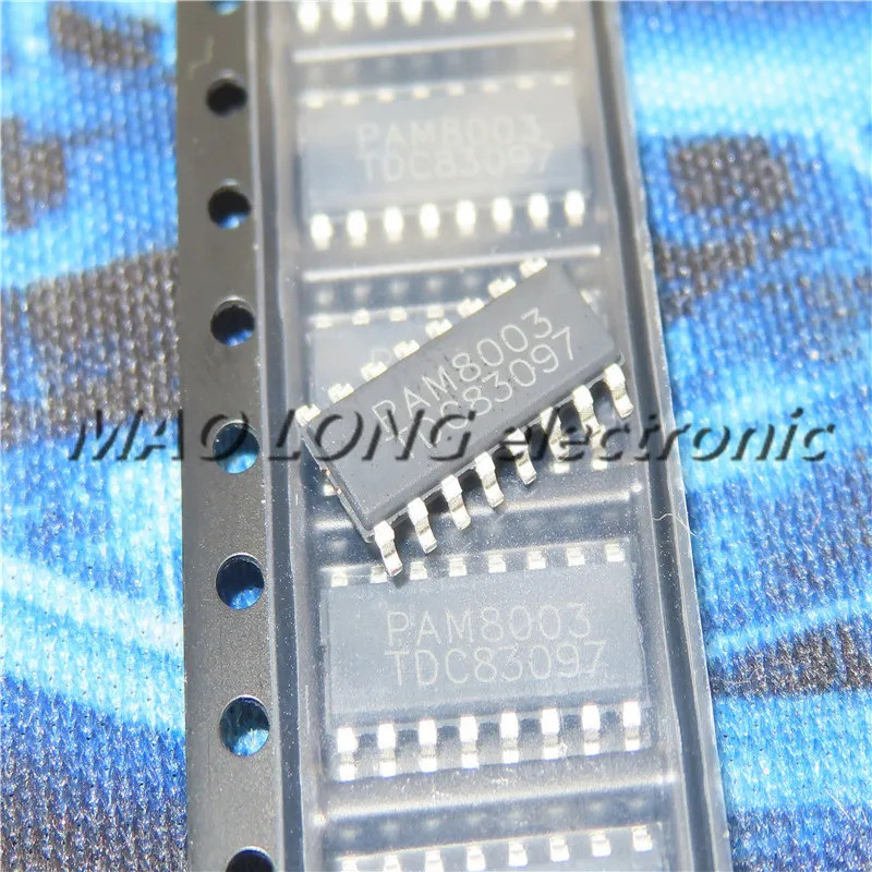 5 ชิ้น/ล็อต PAM8003 PAM8003DR SOP-16 SMD ที่มีประสิทธิภาพ Class D เครื่องขยายเสียง DC Volume Control