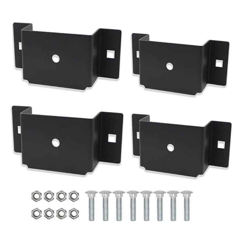 QUIM Strong Truck Stake Pocket Brackets ลื่นเคลือบ Pre เจาะออกแบบเหมาะสําหรับ Flatbed Trailers 2x4 L