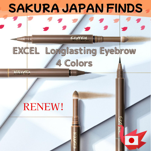 Excel Long Lasting Eyebrow 2025 Renew | Natural Brown  | Camel Brown | Grayish Brown | Maroon Brown