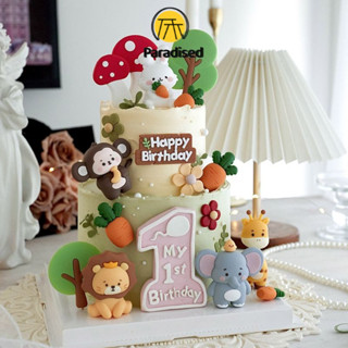 💕การ์ตูนสร้างสรรค์เบเกอรี่ปลั๊กอินยืนสัตว์เค้กปลั๊กอินตกแต่ง…