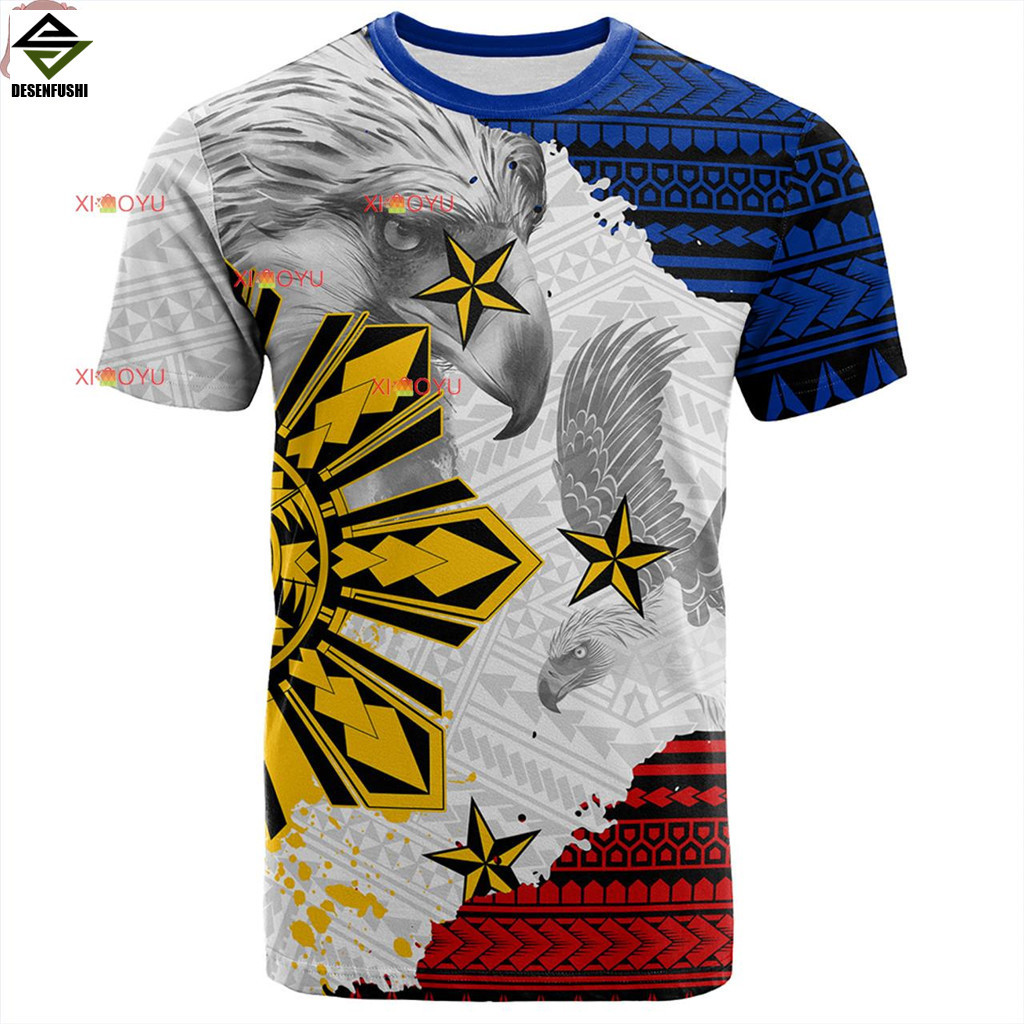 ฟิลิปปินส์เสื้อยืด Eagles Filipino Sun Flag Grunge Style