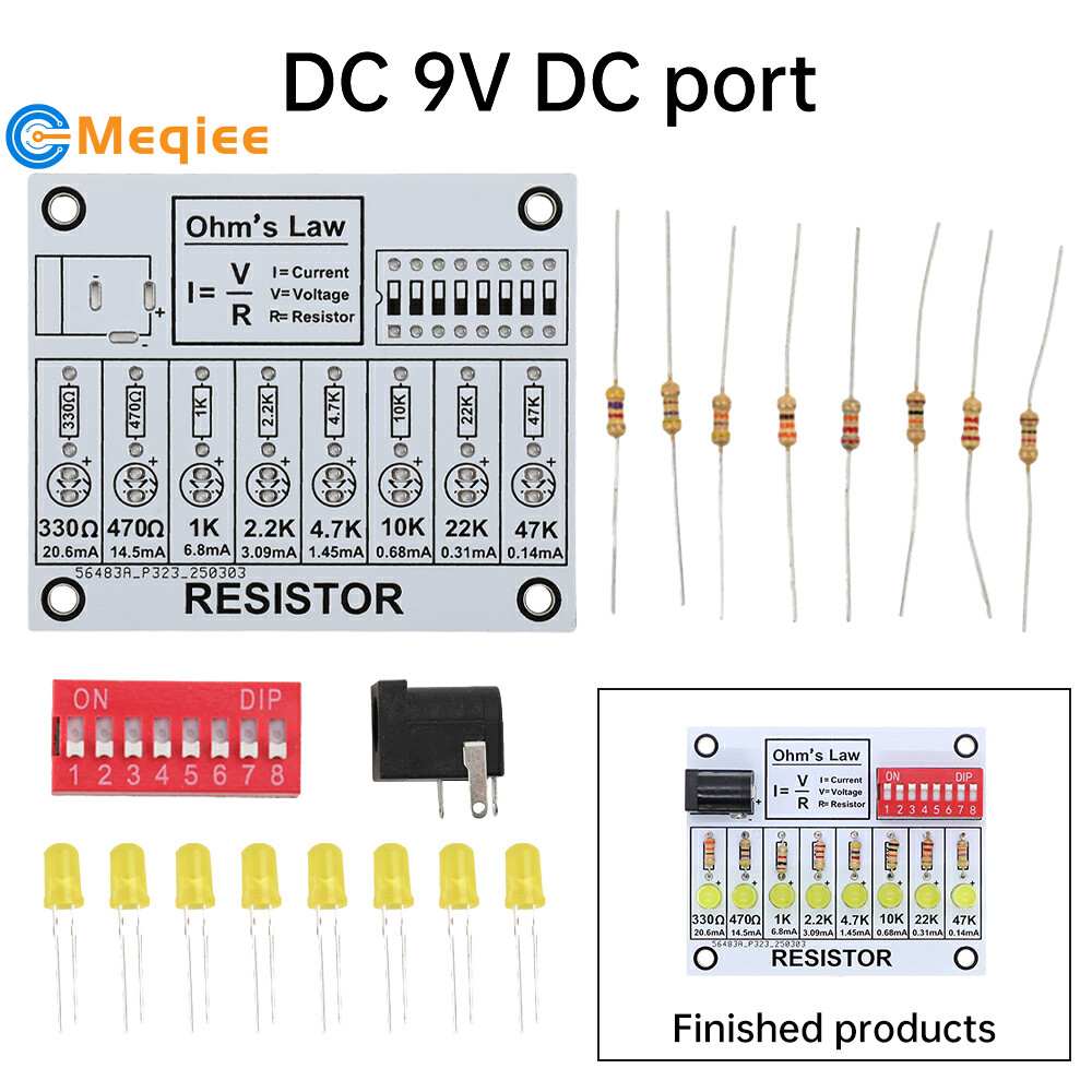 DC9V/DC5V LED Current Test Ohms Law DIY Soldering Practice Kit การสอนอิเล็กทรอนิกส์ Lab การฝึกอบรมปฏ