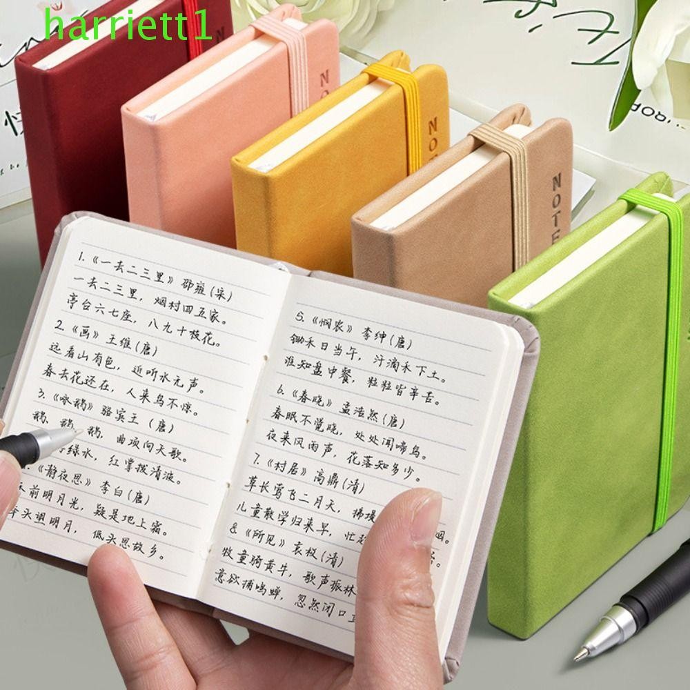HARRIETT Pocket Notepad, Agenda Organizer A7 Mini Notebook