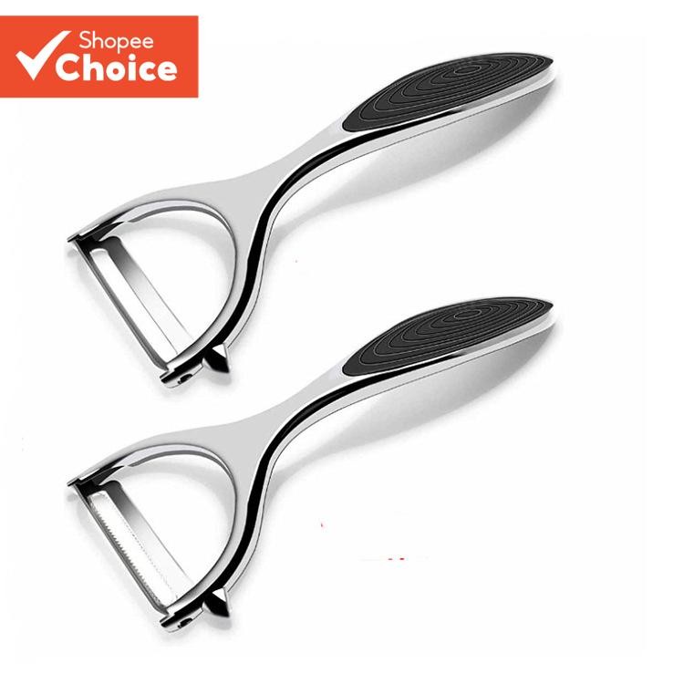 ห้องครัวหมุน Y-Shaped ผัก Peeler สแตนเลสพรีเมี่ยมมันฝรั่งแครอทมีดผลไม้ One Piece