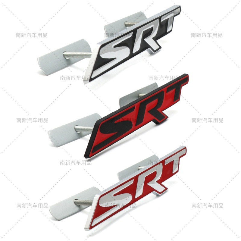 SRT สัญลักษณ์กระจังหน้าเหมาะสําหรับ Dodge Challenger Charger SRT ดัดแปลงโลโก้ Hellcat