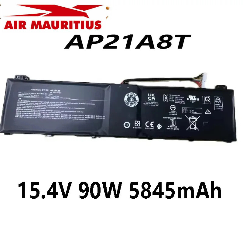 AP21A8T AP21A7T แบตเตอรี่ 15.4V 90W 5845mAh สำหรับ Acer Nitro 5 AN517-55 สำหรับ Predator Helios 300 
