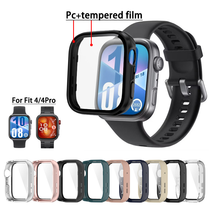 Hard PC Shell กระจกนิรภัยฟิล์มหน้าจอสําหรับ Huawei Watch Fit 4 Fit4 Pro