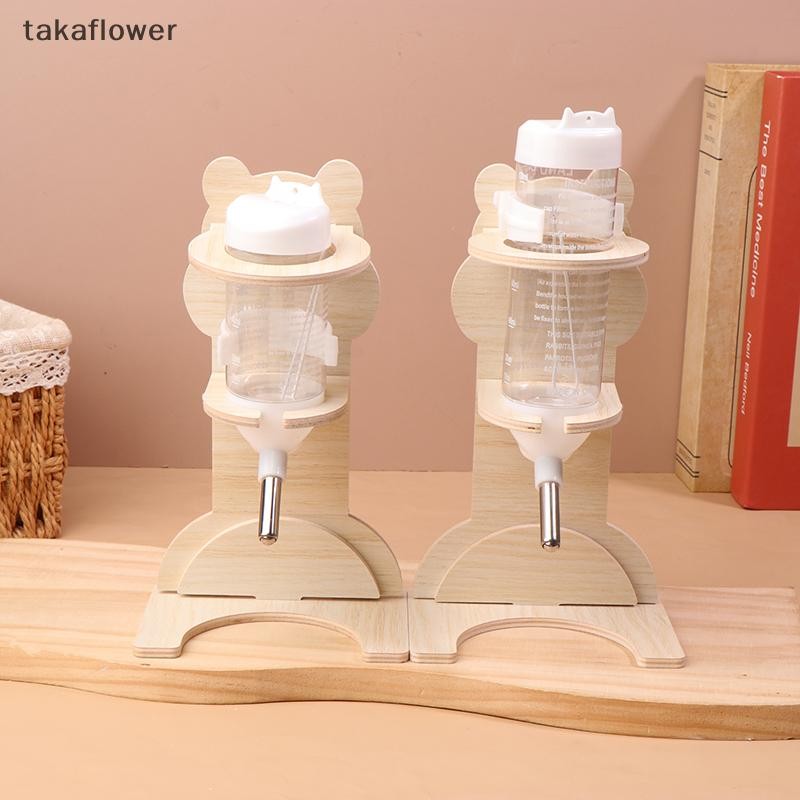 ทาคาฟลาวเวอร์ 2 ชิ้นชุดหนูแฮมสเตอร์ขวดน้ําชั้นวางแนวตั้งขวดน้ําไม้เนื้อแข็งวงเล็บดอกไม้สาขาเมาส์ตู้น้ําใหม่