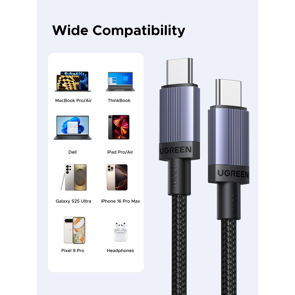 UGREEN สายชาร์จ CtoC USB2.0 PD Fast Charging รองรับการชาร์จสูงสุด PD100W / 240W รุ่น L528 - รูปที่ 5