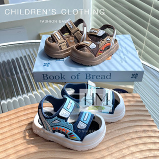 รองเท้าหัดเดินเด็ก   รองเท้ารัดส้นเด็กผู้ชาย ลายเท่ๆคลูๆ สำห…