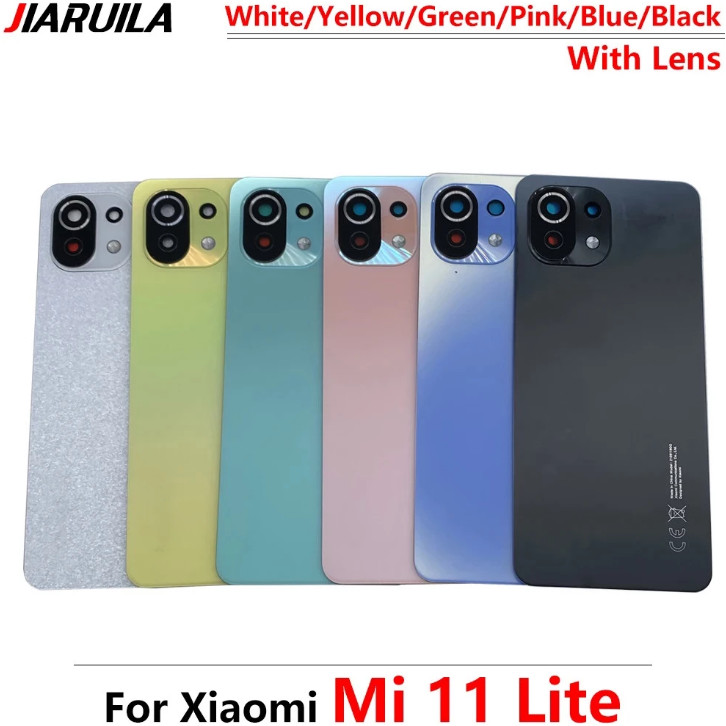 ฝาหลังกระจกสำหรับ Xiaomi Mi 11 Lite 5G M2101k9ag M2101k9g ฝาครอบแบตเตอรี่