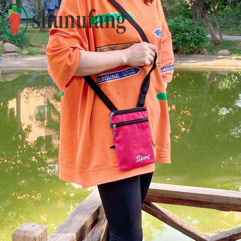 Unuf กระเป๋าใส่โทรศัพท์มือถือ ทรงสี่เหลี่ยม พิมพ์ลายตัวอักษร ขนาดเล็ก สีพื้น แฟชั่นสําหรับเดินทาง