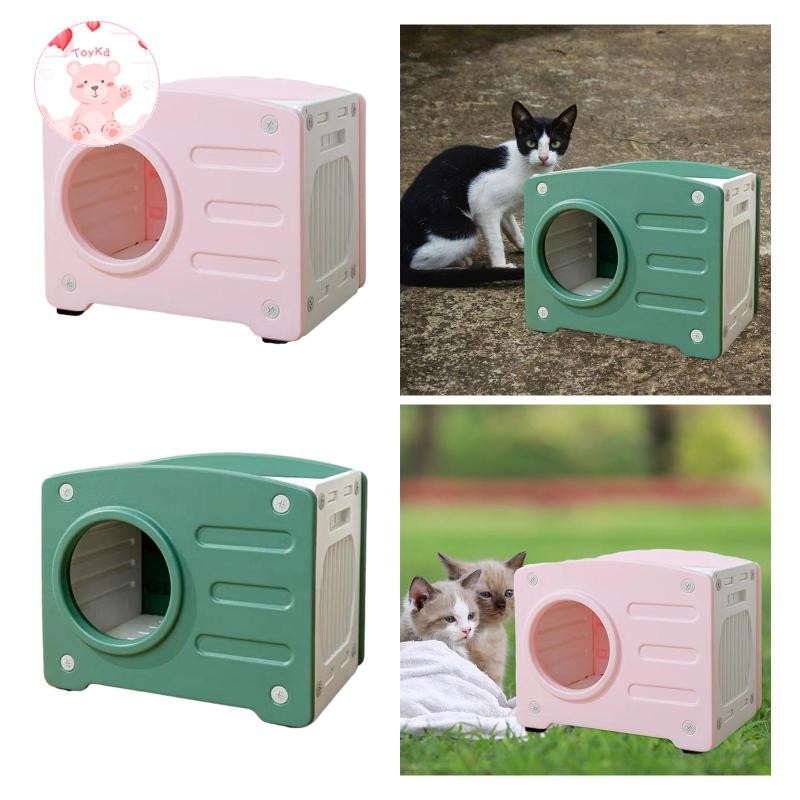 [Whbadguy] Dog House Portable Habitats Weatherproof Feral Kitty House Dog Kennel สําหรับ