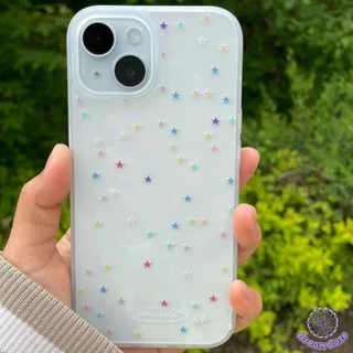 แฟชั่นเต็มหน้าจอน่ารักมีสีสันดาวน้อยใสนุ่มเคส OPPO A38 A17 A18 A78 A57 A16 A77 A7 A9 2020 A53 A58 A76 A54 A77 Reno 10 8T