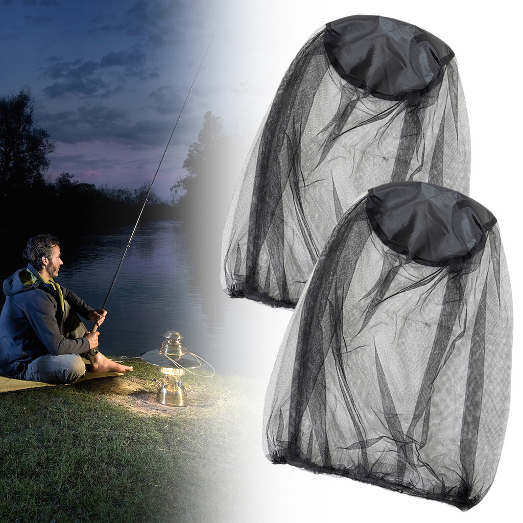 Zaylily Outdoor Head Face Mask Hat Net Cover Anti-Mosquito มุ้งกันยุงหมวก Travel Breathable ตาข่ายครอบคลุมหมวกตกปลา
