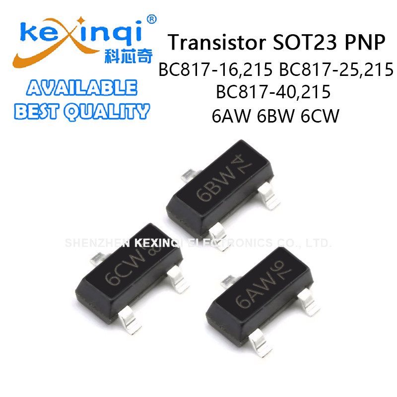 (20 ชิ้น) BC817-16,215 BC817-25,215 BC817-40,215 6AW 6BW 6CW SOT23 PNP Power ทรานซิสเตอร์ SMD ชิป Tr