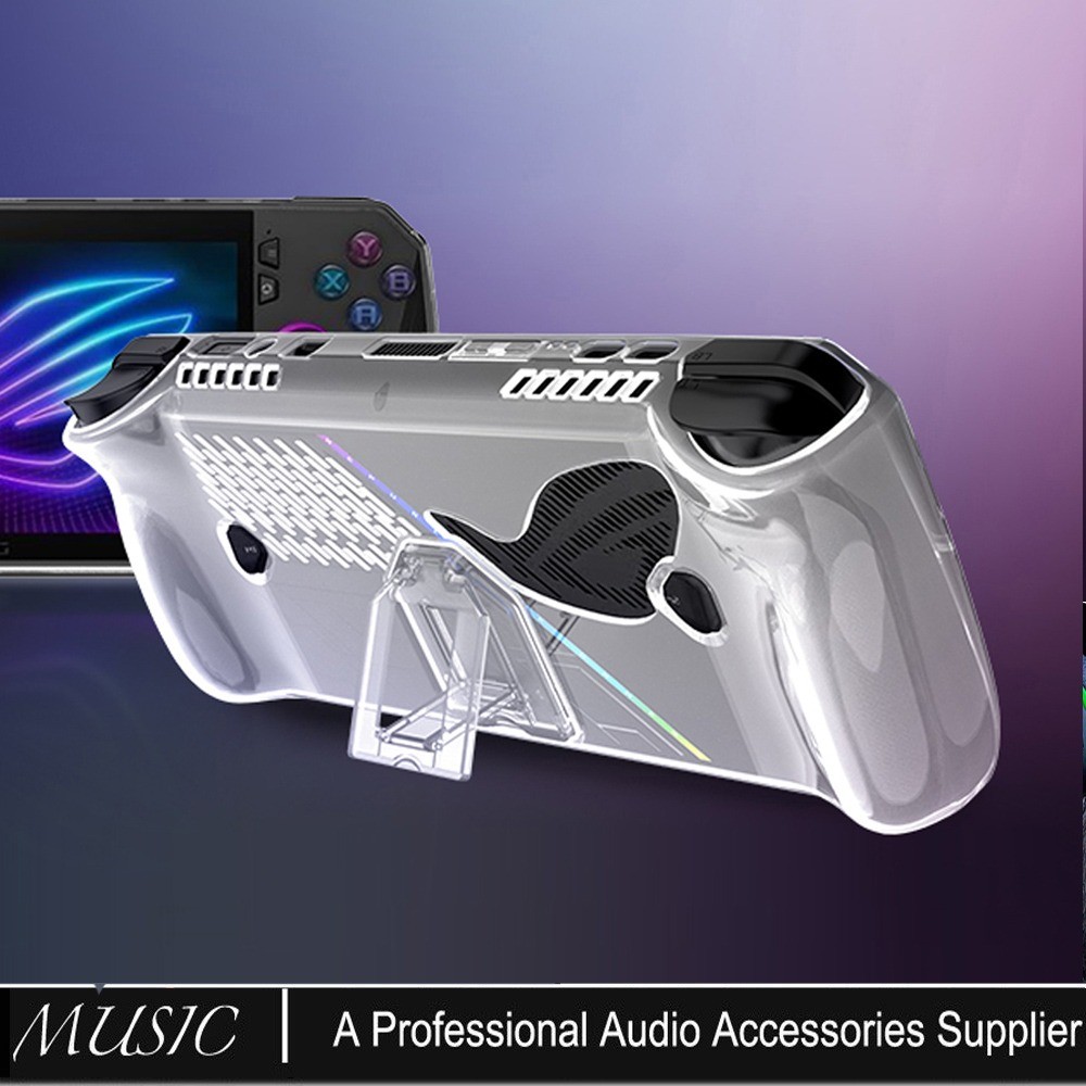 เคสป้องกันสําหรับ ROG Ally X 2024 เกมคอนโซล, สลิมฟิตสําหรับ ASUS ROG Ally X ฝาครอบขาตั้ง, กันกระแทก Anti-Scratch Ultra Clear Case สําหรับ ASUS ROG Ally X 2024 อุปกรณ์เสริม