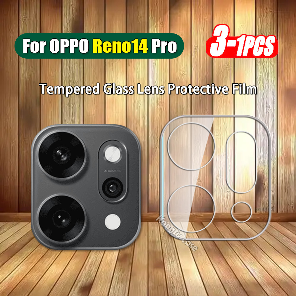 1-3 ชิ้นกล้องฟิล์มกระจกนิรภัยสําหรับ OPPO Reno 14 13 15 12 Pro F Reno14 14F Reno13 13F 5G 4G 3D โปร่งใสเลนส์ Protector Full Coverage ป้องกันฟิล์มแก้วเลนส์