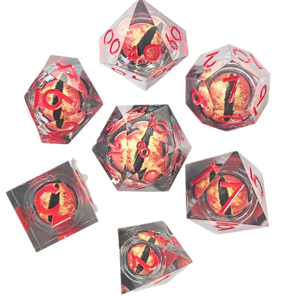 ชุดลูกเต๋า DND สําหรับ Dungeons & Dragon Eye, COC, TRPG, D4-D20, Polyhedron, ลูกเต๋าเรซิน ราคา ถูกที่สุด ดีลบีเคเค แกลเลอรีภาพที่ 8