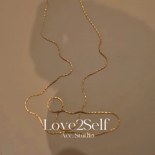 Love2Self X204 Minimalist 1 มม.สร้อยคอโซ่บางสําหรับผู้หญิง Non Tarnish สแตนเลสผู้หญิงสร้อยคอไม่ซีดจาง