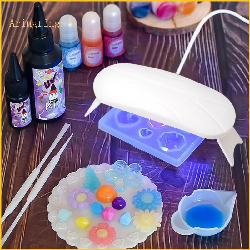 ARIN อีพ็อกซี่แม่พิมพ์แสงแดด Curing เครื่อง USB ชาร์จ LED UV โคมไฟ Mini UV เครื่องเป่าพกพาเรซิ่น จับเวลาระยะเวลา 30 S และ 60 S