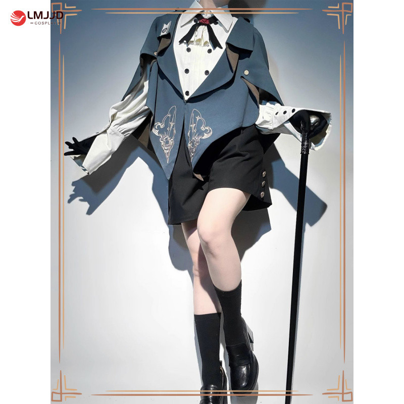 Lolita Little Detective Shota Prince เครื่องแต่งกาย กางเกงขาสั้น เสื้อกั๊ก Cape Set Youthful Feel