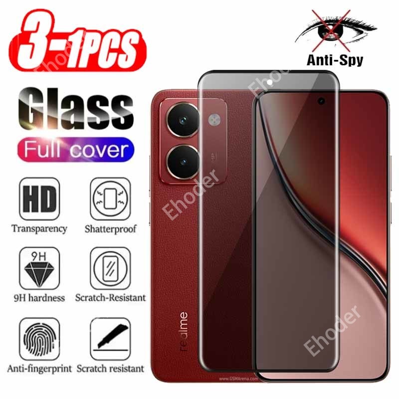 1-3pcs 3D โค้งความเป็นส่วนตัวกระจกนิรภัยสําหรับRealme P3 Ultra 4G 5G 2025 ป้องกันหน้าจอสําหรับRealme