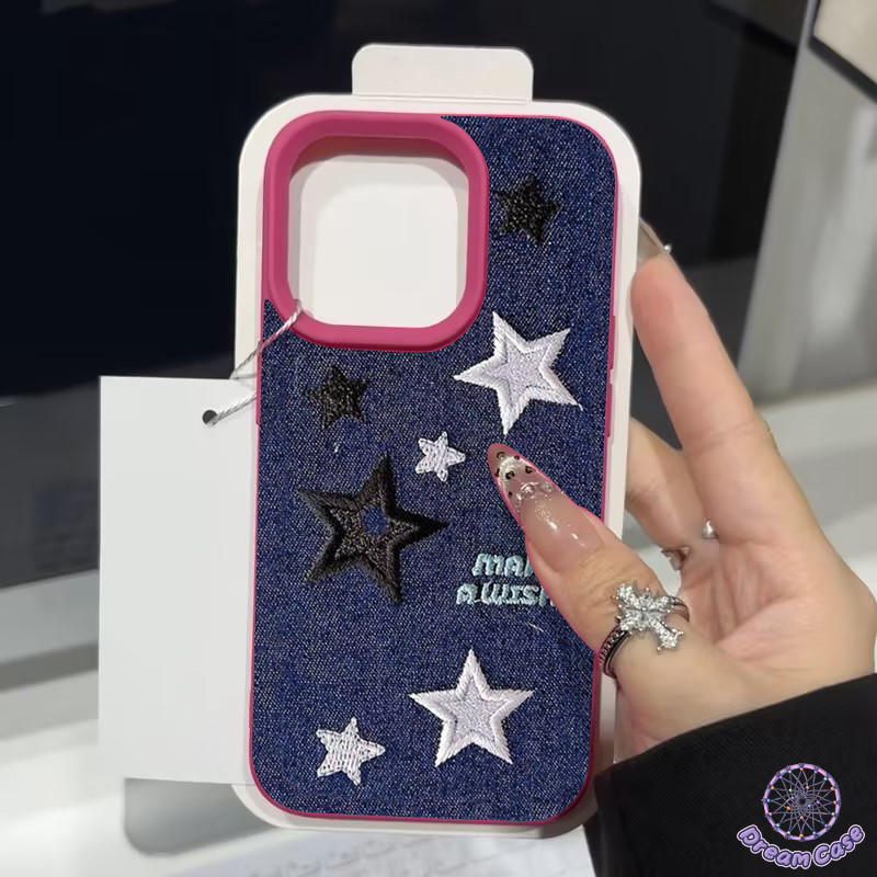 เรโทรกราฟิติเย็บดาวสีอ่อนนุ่มเคสเข้ากันได้กับ IPhone XR 11 13 16 14 12 15 Pro Max 7Plus X XS Max 7 8 15 6 14 16 Plus - รูปที่ 2