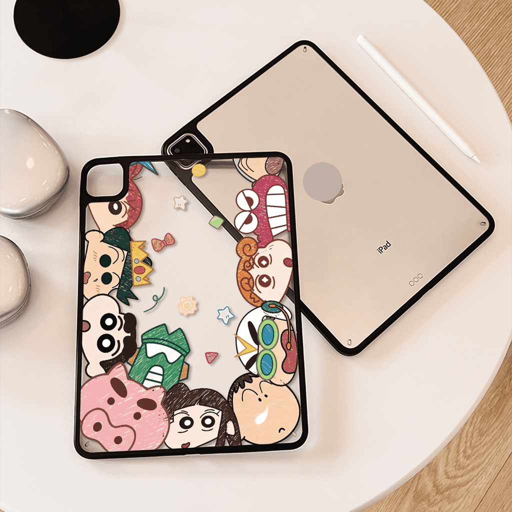 ปลอกอะคริลิคตลกครอบครัวสําหรับ Mini6 Mini7 A17Pro IPad 5 6 7 8 9 10 11 A16 Air 2 3 4 5 6 Air 11 M2 Pro10.5 10.2" Pro11 2018 2020 2021 2022 M4 Pro13 2024