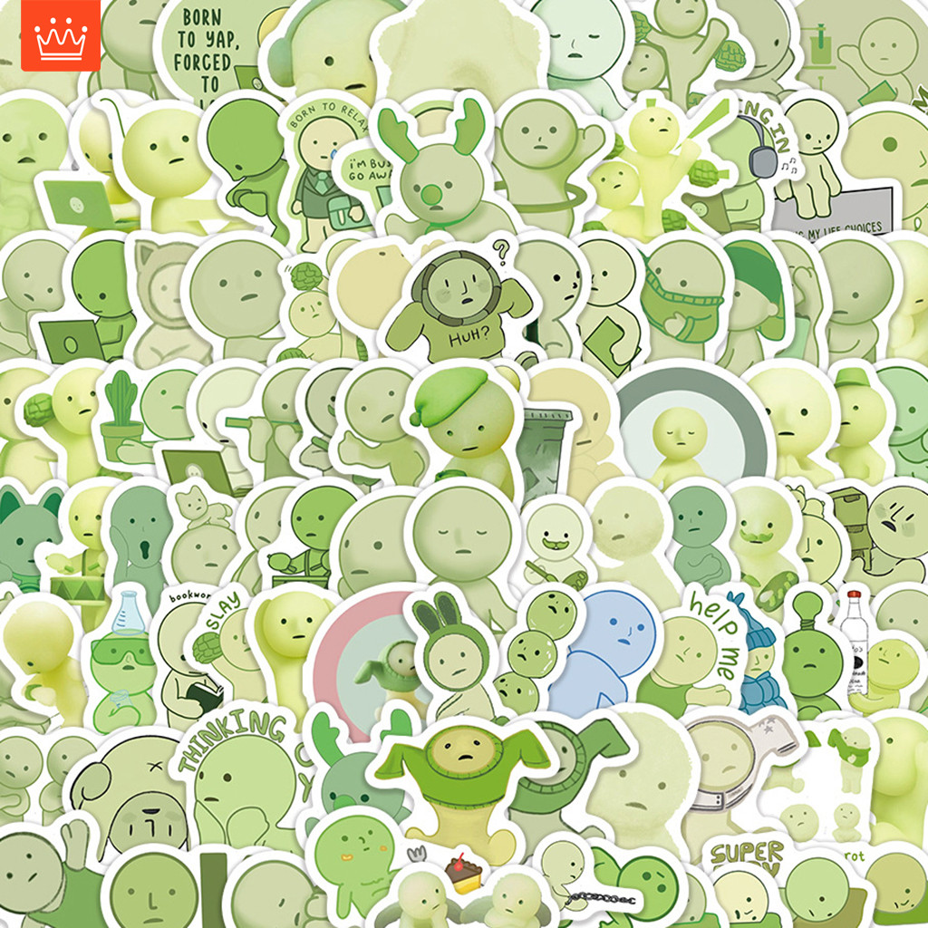 ชุดสติ๊กเกอร์ Smiski ชุดสติ๊กเกอร์กราฟิตี้กันน้ำลายการ์ตูน, 100 แผ่น/ชุด