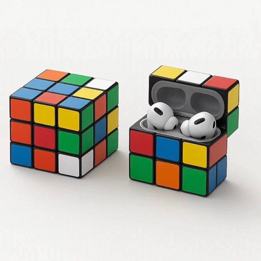 Rubiks Cube น่ารัก Airpods 4 กรณีป้องกัน Airpods Pro 2 กรณีหูฟัง Airpods Gen3 กรณีซิลิโคน Airpods Gen2 กรณี Airpods กรณีครอบคลุม