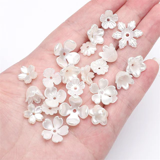 ลูกปัดดอกไม้พลาสติก ABS ไข่มุกกลีบลูกปัดสําหรับสร้อยข้อมือสร้อยคอ DIY เครื่องประดับทําอุปกรณ์เสริม