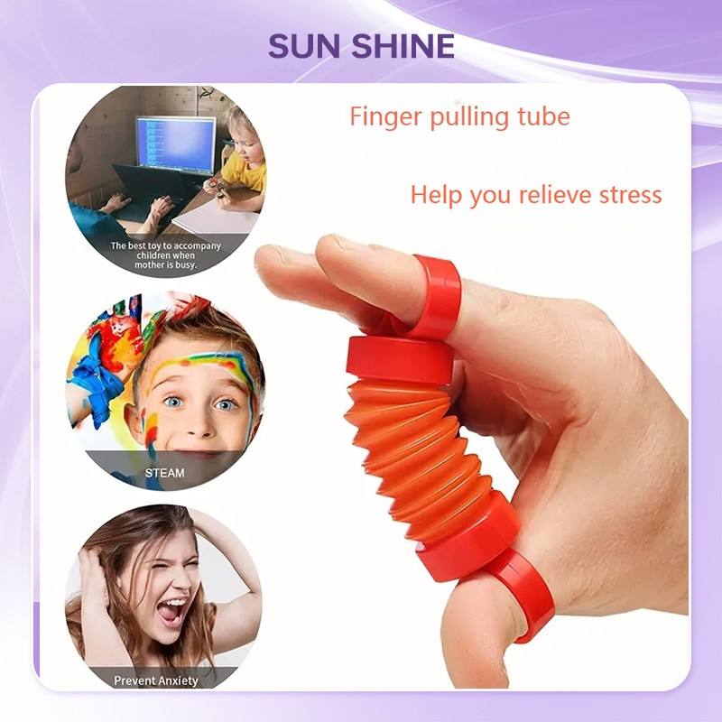 Finger Retractable Tube POP TUBES Finger Pull Tube หลอดลูกฟูก Decompression Toyxin xin