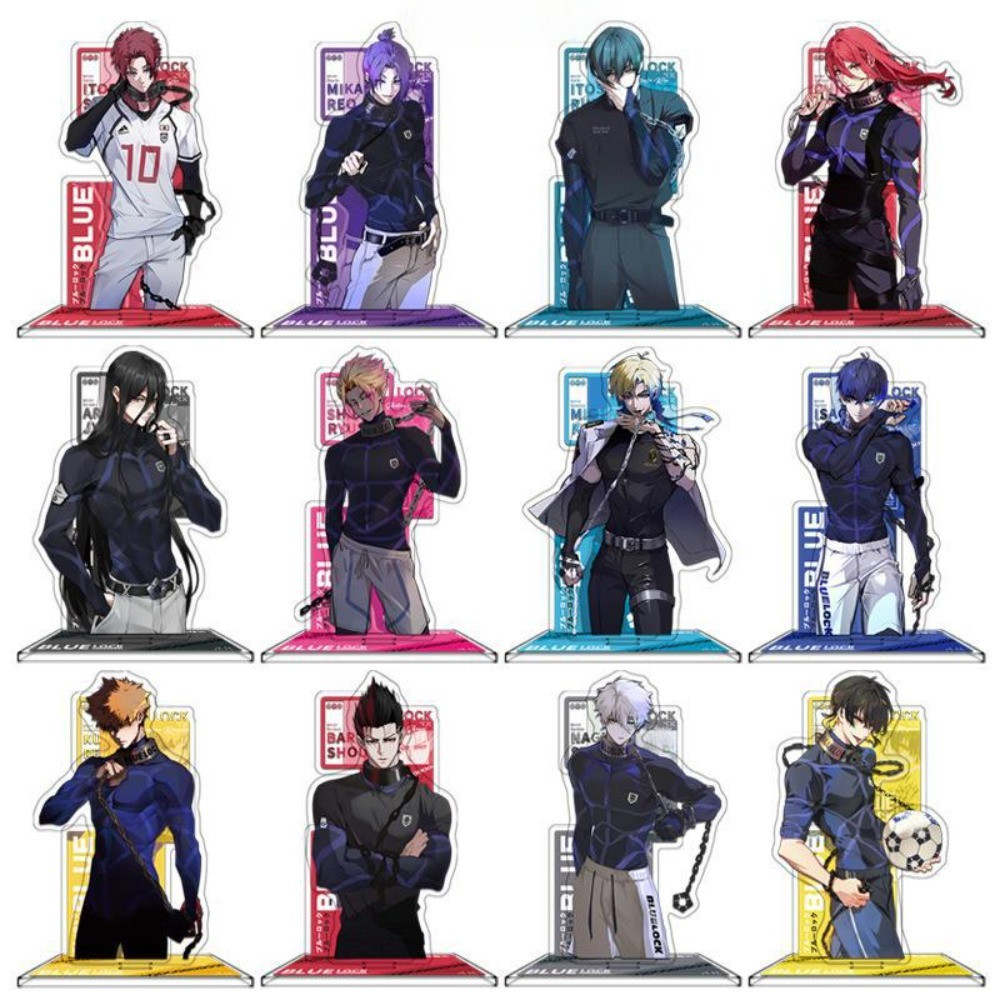 Blue Lock อุปกรณ์ต่อพ่วงอะนิเมะ Mikage Reo Isagi Yoichi การพิมพ์สองด้านขาตั้งอะคริลิคชุดเดสก์ท็อปตกแต่ง