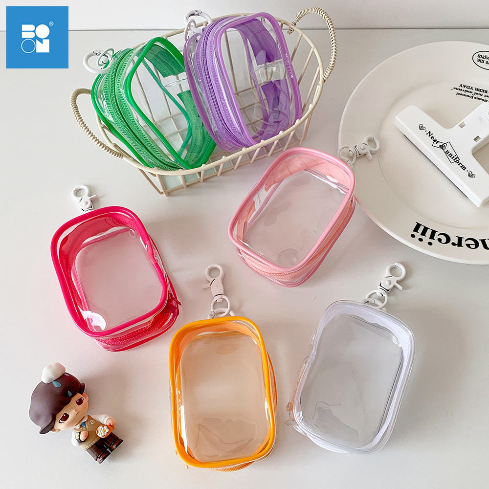 กระเป๋าตุ๊กตา🔥กระเป๋าใส่ตุ๊กตา10cm🔥ถุงใสถุงป๊อปมาร์ทแบบหนาโปร่งใสสูงถุงเก็ PVC b