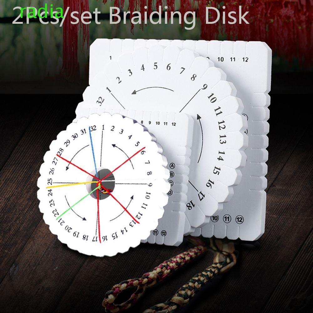 RADIANTZAP เครื่องมือทําด้วยมือ 2 ชิ้น/เซ็ตแผ่นถัก Braiding Disc/Disk Kumihimo เครื่องประดับออกแบบ B