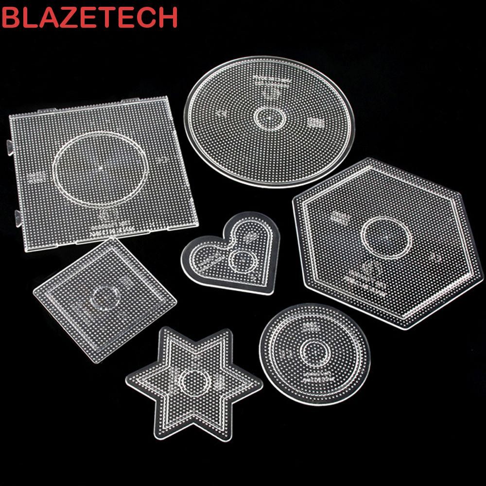 BLAZETECH Pegboard Pixel Art ของเล่นเพื่อการศึกษา 2.6 มม. perler Creative ลูกปัดเครื่องมือโปร่งใสปริศนาแม่แบบ