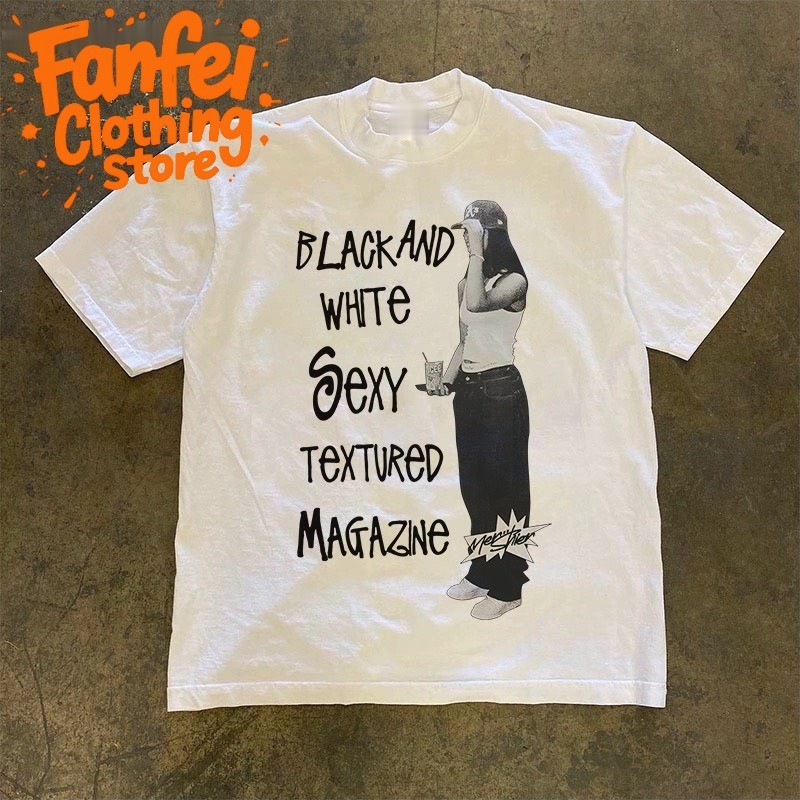 (จัดส่งตลอด 24 ชั่วโมง)Fanfei เสื้อยืดสไตล์เกาหลี oversize เสื้อยืด เสื้อแขนสั้นคอกลม เสื้อยืด COTTON100%