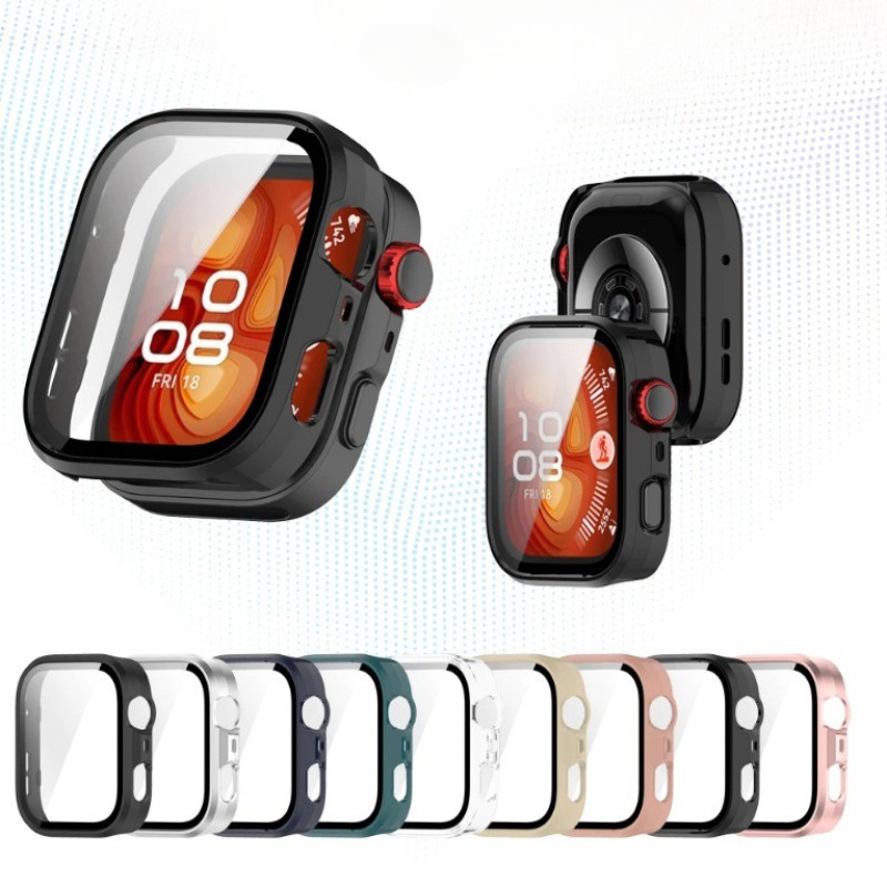 Huawei Fit4 Fit4Pro หรูหรา Hard PC กระจกนิรภัยกันกระแทกนาฬิกาสําหรับ Huawei Fit 4 Pro Anti-Fingerpri