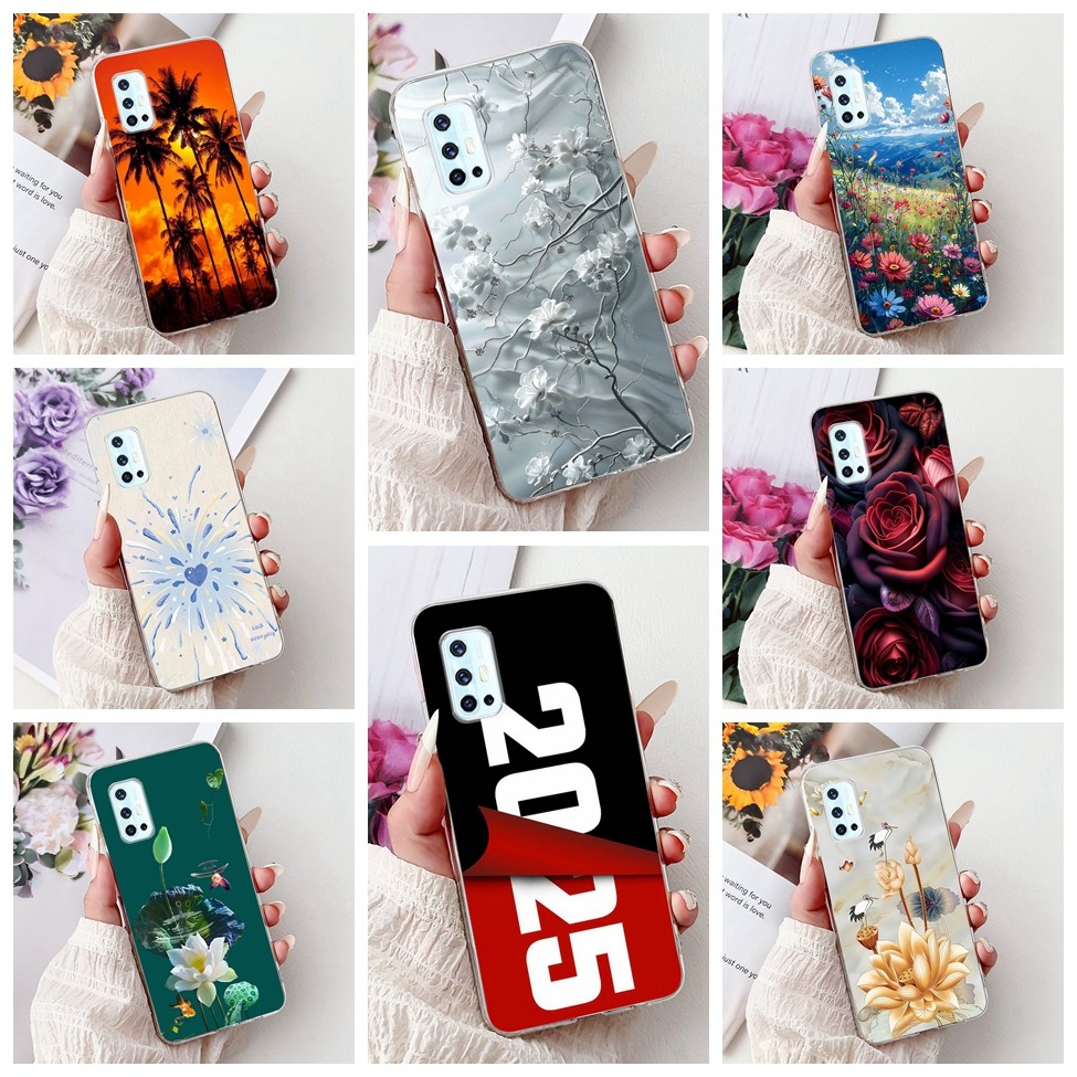 Clear สําหรับ Vivo V17 กรณี 1919 ความงามแมวน่ารักแฟชั่นดอกไม้ทาสีปกหลัง V17 Vivo V 17 เคสโทรศัพท์