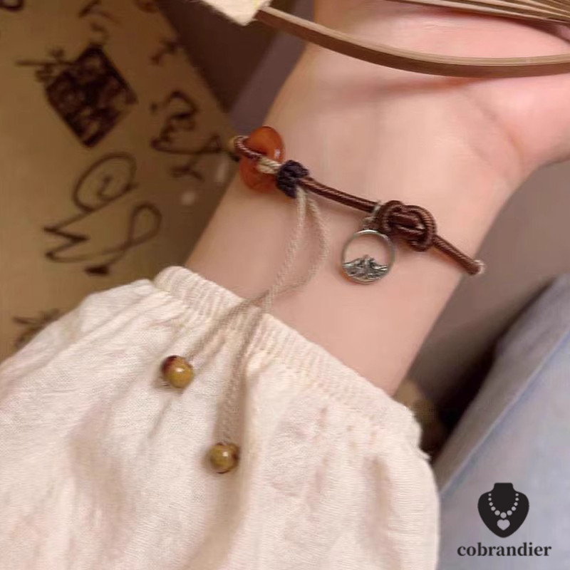 ส่งเร็ว⚡สร้อยข้อมือหัวเข็มขัด Amber Ping สร้อยข้อมือทอสไตล์จีนใหม่สำหรับผู้หญิง สร้อยข้อมือสไตล์ชาติพันธุ์ย้อนยุค.COD
